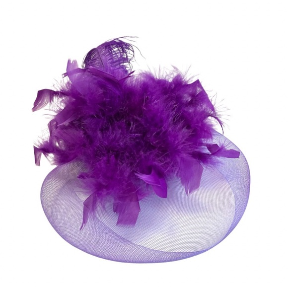 Purple Fascinator Hat Halloween Cosplay Mini Top Hat Hair Accessory - Picture 5 of 6
